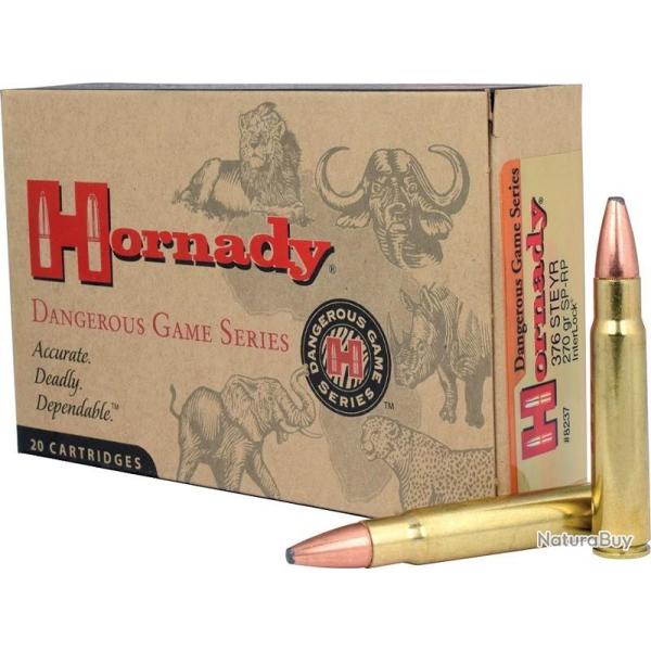 BOITE DE 20 CARTOUCHES HORNADY 376 STEYR 270 GR SP-RP 8237
