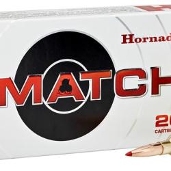 BOITE DE 20 CARTOUCHES HORNADY 308 WIN 168 GR BTHP MATCH 8097