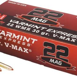 BOITE DE 50 CARTOUCHES HORNADY 22 WMR 30 GR V-MAX 83202