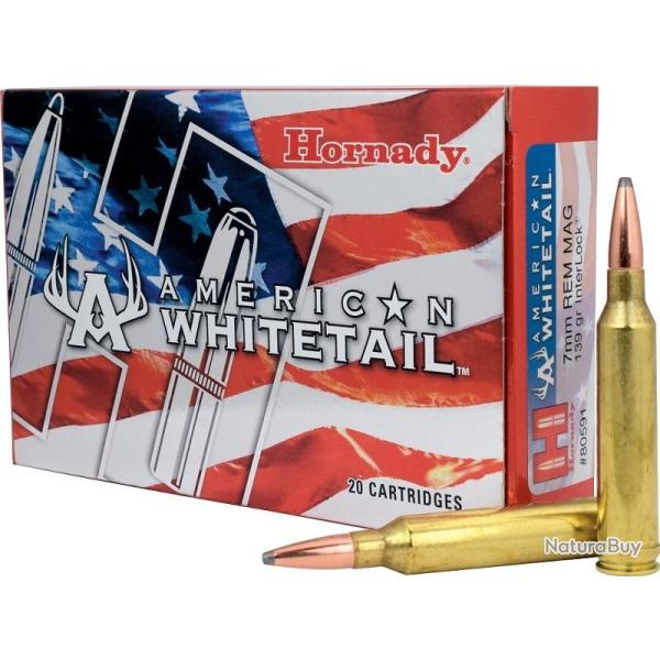 BOITE DE 20 CARTOUCHES HORNADY 7MMREM MAG 139GR INTERLOCK SP AW80591+