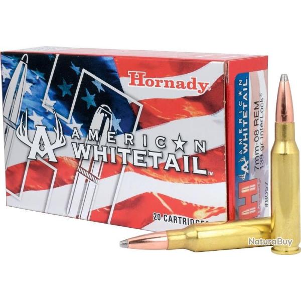 BOITE DE 20 CARTOUCHES HORNADY 7MM-08REM 139 GR INTERLOCK SP AW 8057+