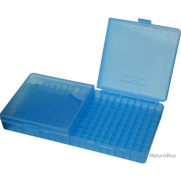 BOITE MTM POUR 200 MUNITIONS 9�19 BLEUE P200-9-24