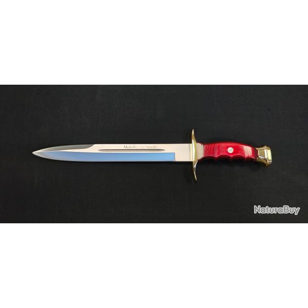Muela BW26 - Poignard Bowie 26 cm - Acier Molybd�ne-Vanadium - Manche Stamina Rouge