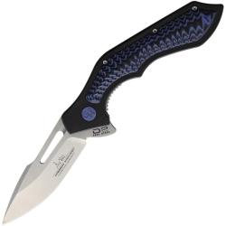 Couteau Hibben Hurricane Lame Acier D2 Manche Aluminium/G10 Bleu/Noir Liner Lock GH5081D2