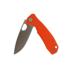 Couteau Honey Badger Knives Drop Point Medium Lame Acier D2 Manche FRN Orange Liner Lock HB1060