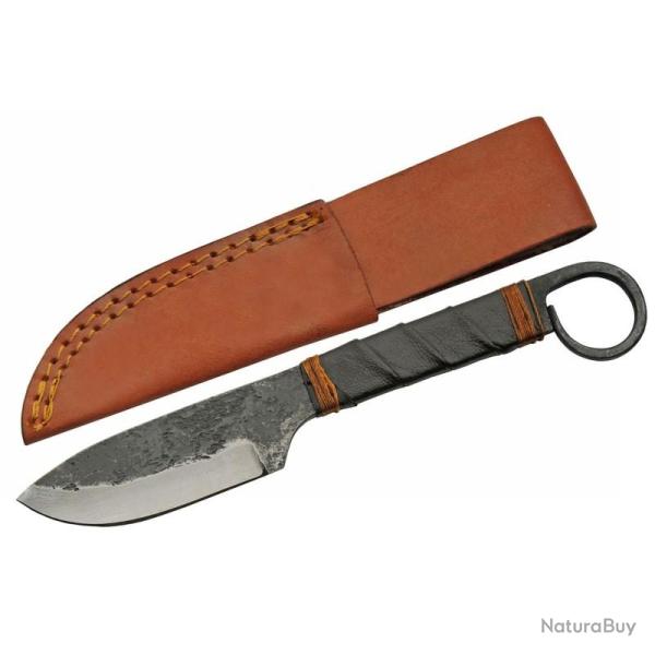 Couteau Fixe Rite Edge HS-4443 Lame Acier Inox Manche Cuir Noir �tui Cuir PA4443