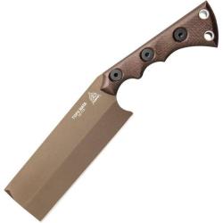 Couteau Fixe TOPS Nata Lame Acier 1095 Manche Micarta Noir/Brun &Eacute;tui Ceinture Made In USA TPTNAT02