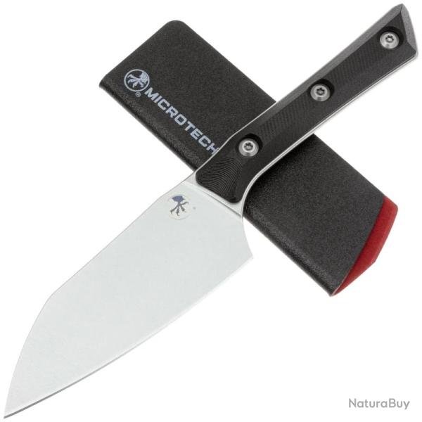 Couteau Santoku Microtech 10,7 cm Lame Acier M390MK Manche G10 Noir USA MCT330010BK