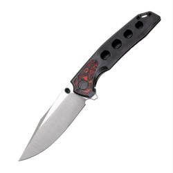 Couteau Pliant FerraMonster Valken Lame Acier M390 Manche Titane FatCarbon Mars Frame Lock FMR23005C