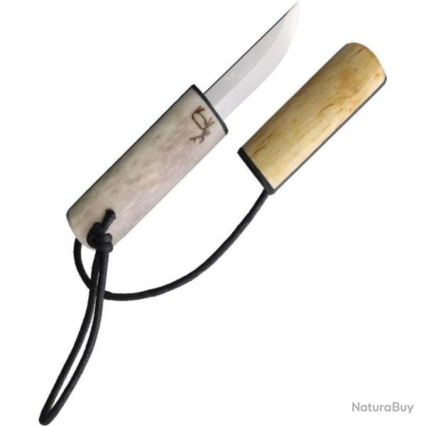 Couteau Kellam Puukko Arctic Lame Acier Inox Manche Os de Renne �tui Bouleau Finlande KLATPLV60R