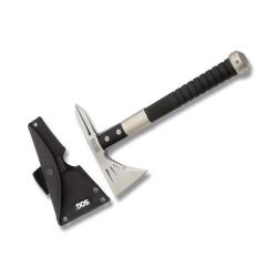 Hache SOG Voodoo Hawk Mini Satin Lame Acier 3Cr13 Manche Fibre de verre/nylon noir SOGF182NCP