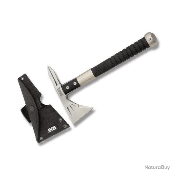 Hache SOG Voodoo Hawk Mini Satin Lame Acier 3Cr13 Manche Fibre de verre/nylon noir SOGF182NCP