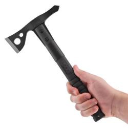 Hache SOG FastHawk Lame Acier 420 Manche Fibre de verre/nylon noir rainur&eacute; SOGF06TNCP