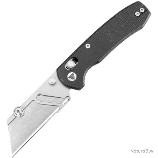 Couteau TRIVISA Puppy Utility Crossbar Lock Lame Acier SK5 Manche Micarta Noir TVTG01BM