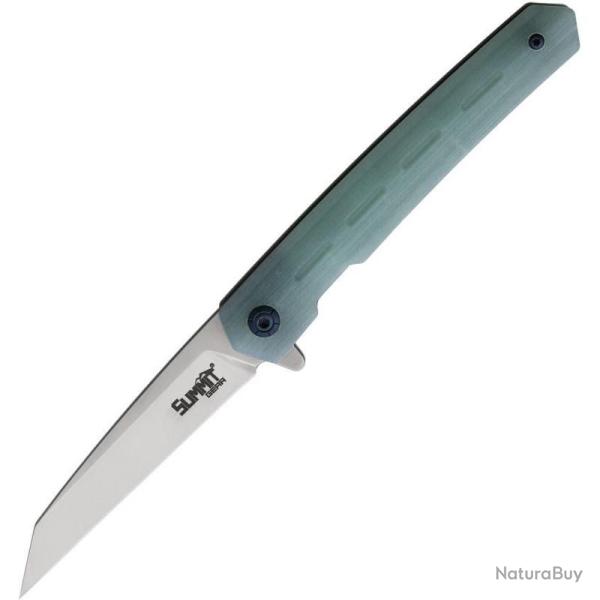 Couteau Summit Gear Lame Acier D2 Manche G10 Jade Liner Lock SMT002J
