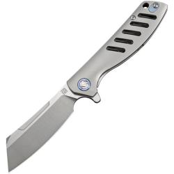 Couteau ArtisanCutlery Tomahawk Lame Acier M390 Manche Titane Gris Framelock ATZ1815GSGYM