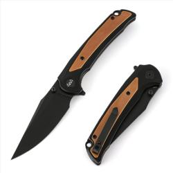 Couteau Wixco Scort Lame Acier 14C28N Manche Aluminium Black Acier Liner Lock WXC14CNV