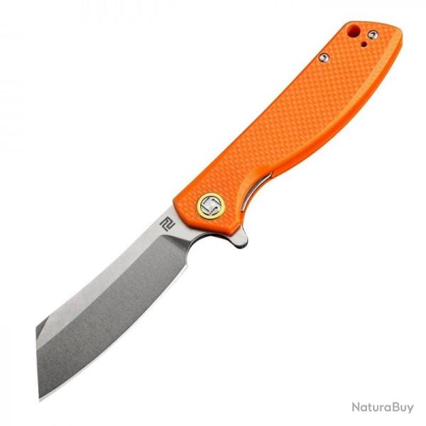 Couteau Pliant Artisan Cutlery Tomahawk Orange Lame Acier D2 Manche G10 Linerlock ATZ1815PSOEF