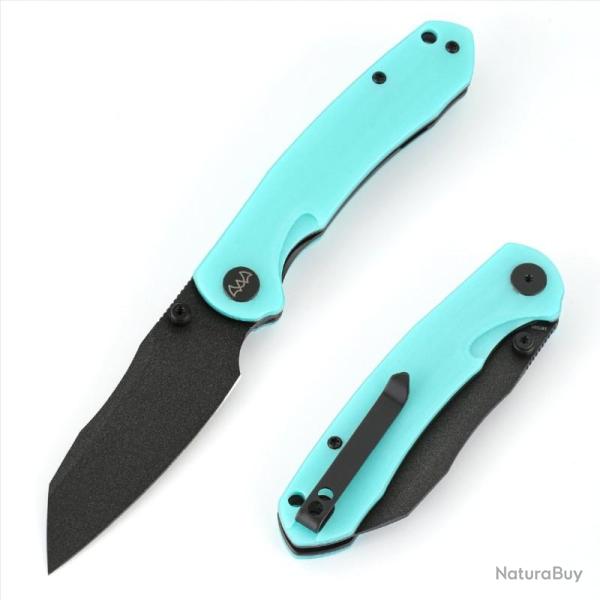 Couteau Wixco Axor Liner Lock Lame Acier 14C28N Sheepsfoot Manche G10 Teal WXC15C