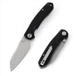 Couteau Wixco Axor Liner Lock Lame Acier 14C28N Sheepsfoot Manche G10 Noir Bead Blast WXC15B