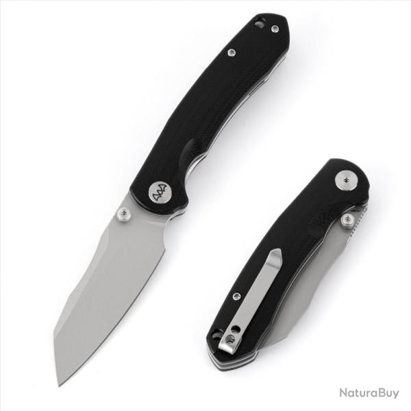 Couteau Wixco Axor Liner Lock Lame Acier 14C28N Sheepsfoot Manche G10 Noir Bead Blast WXC15B