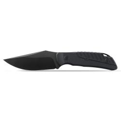 Couteau Fixe Petrified Fish Barracuda Lame Acier N690 Stonewash Manche G10 Noir &Eacute;tui Kydex PFKP16DDW