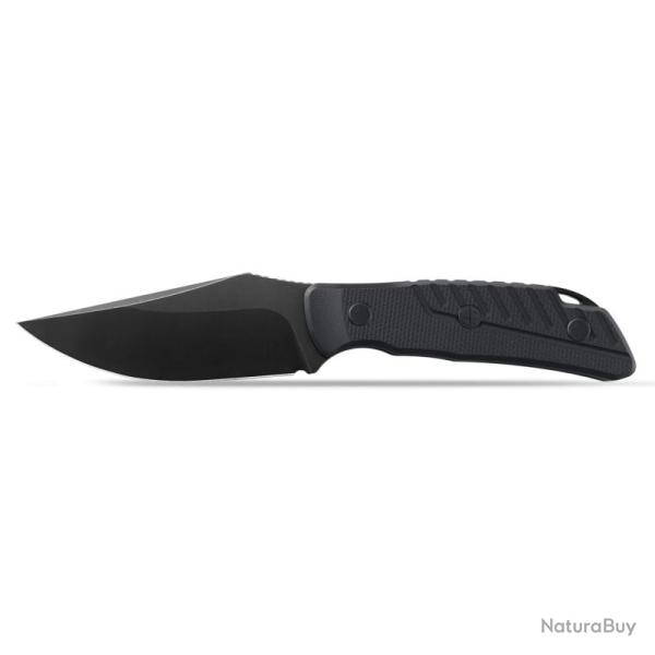 Couteau Fixe Petrified Fish Barracuda Lame Acier N690 Stonewash Manche G10 Noir �tui Kydex PFKP16DDW