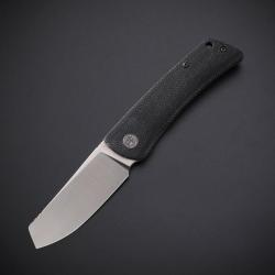 Couteau Petrified Fish Flavorist Liner Lock Lame Acier K110 Cleaver Manche Micarta Noir PFKE05DMP