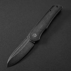 Couteau Petrified Fish El Camino Liner Lock Lame Acier N690 Manche Aluminium Noir PFK16DAWDW