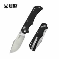 Couteau Pliant Kubey Iguana Lame Acier D2 Finition Satin Manche Plaquettes G10 Noir KUB503A