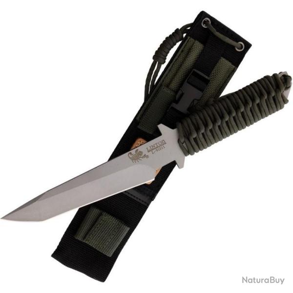 Couteau Linton Cutlery Survie Lame Acier Inox Manche Cordon Etui Nylon L91011A