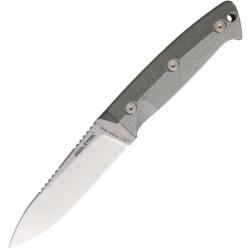 Couteau Fixe Real Steel Black Thorn Lame Acier K110 Manche Micarta Vert Mitres Titane RS3621GM