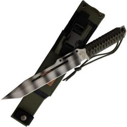 Couteau Linton Cutlery Tanto Lame Acier 3Cr13 Manche Corde &Eacute;tui Nylon L90008S