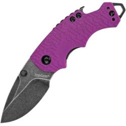 Couteau Kershaw Shuffle KS8700PURBW Lame 8Cr13MoV BlackWash Manche GRN Violet Liner Lock