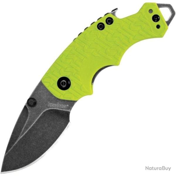 Couteau Kershaw Shuffle KS8700LIMEBW Lame 8Cr13MoV BlackWash Manche GRN Vert Citron Liner Lock
