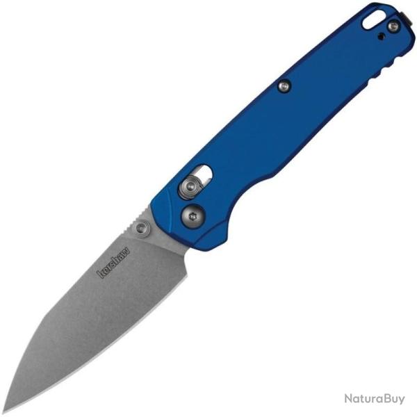 Couteau Kershaw Bel Air MagnaCut Stonewash Manche Alu Bleu DuraLock Made in USA KS6105NBSW