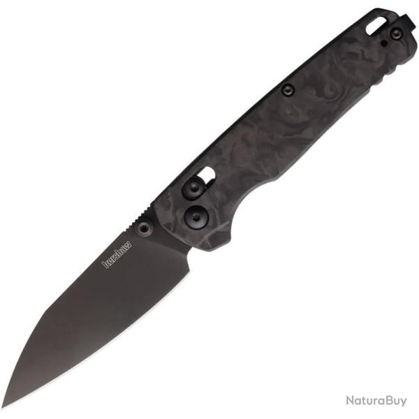 Couteau Kershaw Bel Air MagnaCut Noir Manche Fibre Carbone DuraLock Made in USA KS6105CFBLK