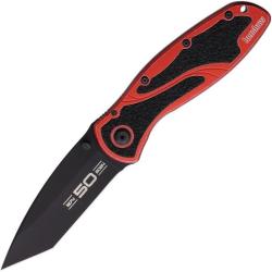Couteau Kershaw Blur 50e Anniversaire CTS-BDZ1 Tanto Oxide Noir Alu Rouge Stonewash Made KS1670K50W