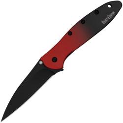 Couteau Kershaw Leek MagnaCut Oxide Noir Manche Alu Rouge Noir Gradient SpeedSafe Made KS1660GRDBLK