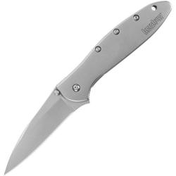 Couteau Kershaw Leek 14C28N Sandvik Bead Blast Manche Inox Frame Lock SpeedSafe Made in USA KS1660
