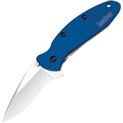 Couteau Kershaw Scallion 420HC Bead Blast Manche Alu Bleu SpeedSafe Liner Lock Made in USA KS1620NB