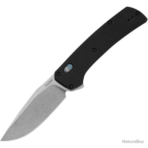 Couteau Kershaw Layup Lame D2 Stonewash Drop Point Manche GFN Noir DuraLock KS2047