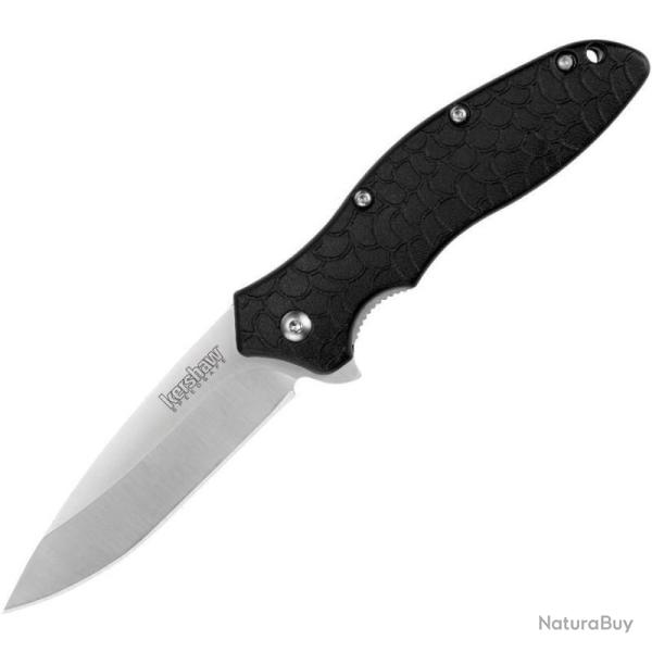 Couteau Kershaw Oso Sweet Lame 8Cr13MoV Satin Drop Point Manche GRN Noir Liner Lock SpeedSafe KS1830