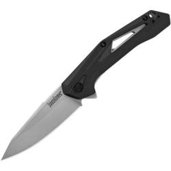 Couteau Kershaw Airlock Lame 4Cr14 Bead Blast Manche GFN Noir Liner Lock SpeedSafe A/O KS1385