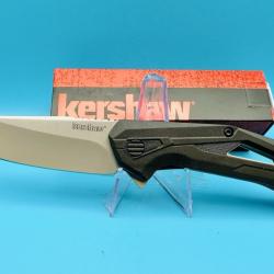 Couteau Kershaw Airlock Lame 4Cr14 Bead Blast Manche GFN Noir Liner Lock SpeedSafe A/O KS1385