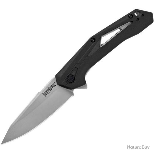 Couteau Kershaw Airlock Lame 4Cr14 Bead Blast Manche GFN Noir Liner Lock SpeedSafe A/O KS1385