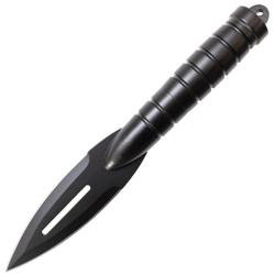 Couteau Fixe Smith & Wesson Spear Point Lame Inox Noire Manche Aluminium Rainur&eacute; &Eacute;tui Nylon SW8