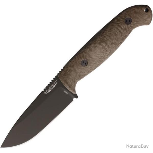 Couteau Bradford Knives Guardian 4.5 Sabre Lame Acier N690 Cerakote OD Manche Micarta BRAD45S102OD