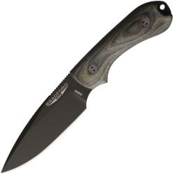 Couteau Bradford Knives Guardian 3 Lame N690 Cerakote OD Manche Micarta Camo Etui Cuir BRAD3FE109OD