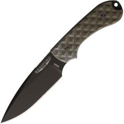 Couteau Bradford Knives Guardian 3 Lame Acier N690 Cerakote OD Manche G10 OD Etui Cuir BRAD3FE002OD